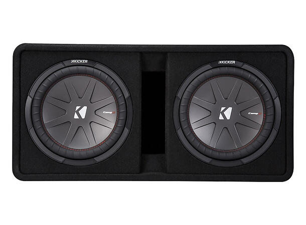 Kicker 43DCWR122 - Basskasse med dobbel CompR™ 12-tommer subwoofer